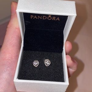 Pandora heart earrings